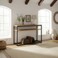 Consola Doble Cubierta Oak Loft Lenga – Mesa Arrimo de Madera y Metal Estilo Industrial
