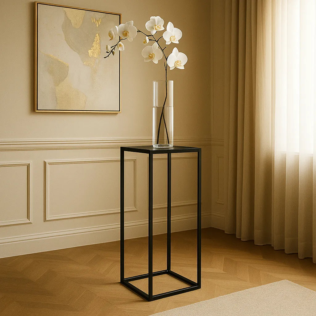 Plinto metalico Negro York - Mesa para Escultura LOFT1033