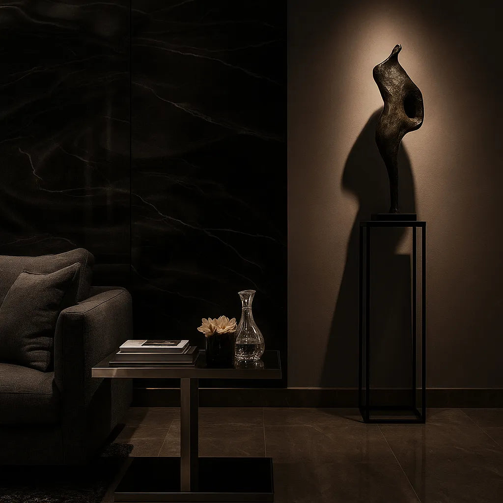 Plinto metalico Negro York - Mesa para Escultura LOFT1033