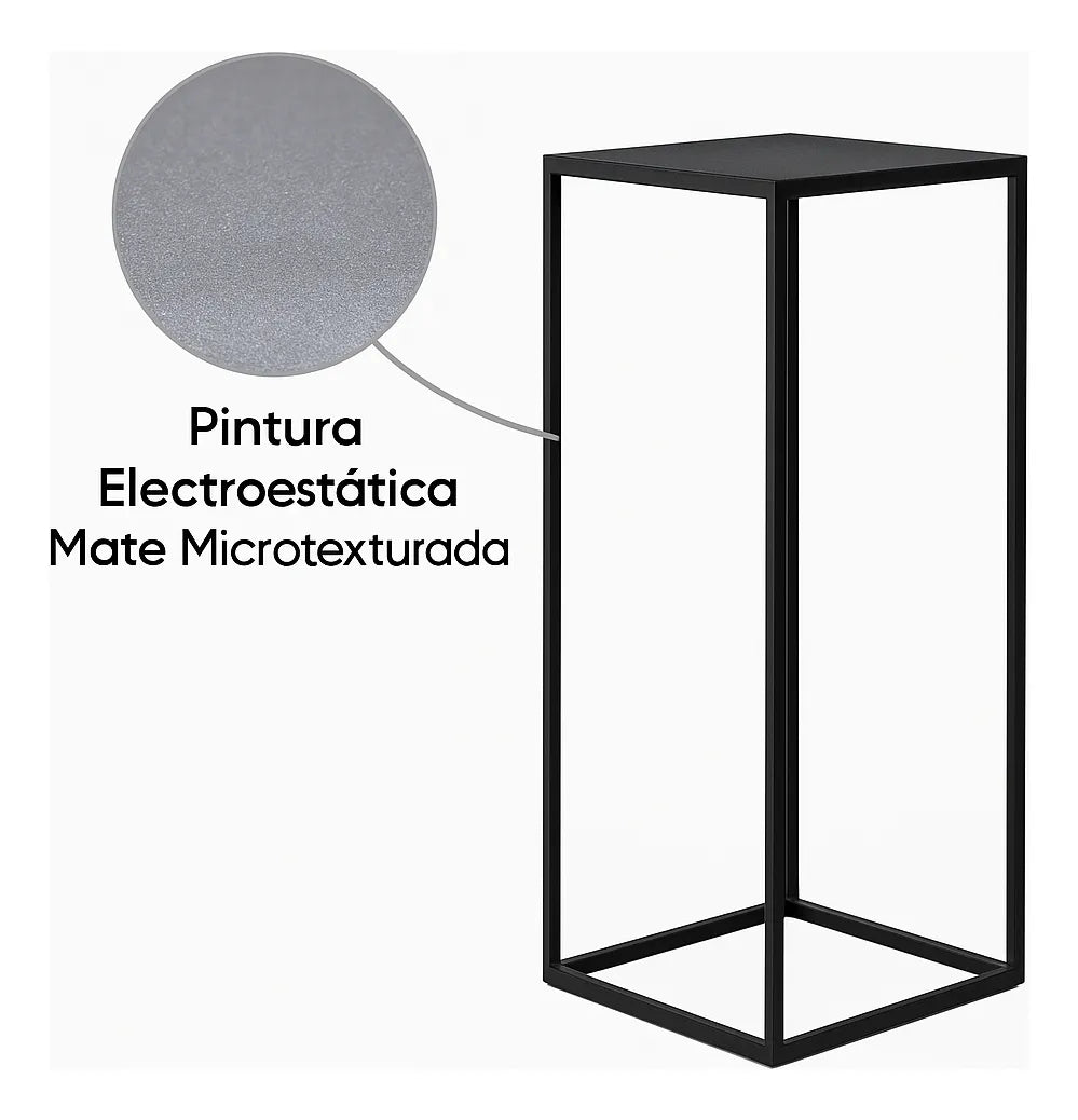 Plinto metalico Negro York - Mesa para Escultura LOFT1033