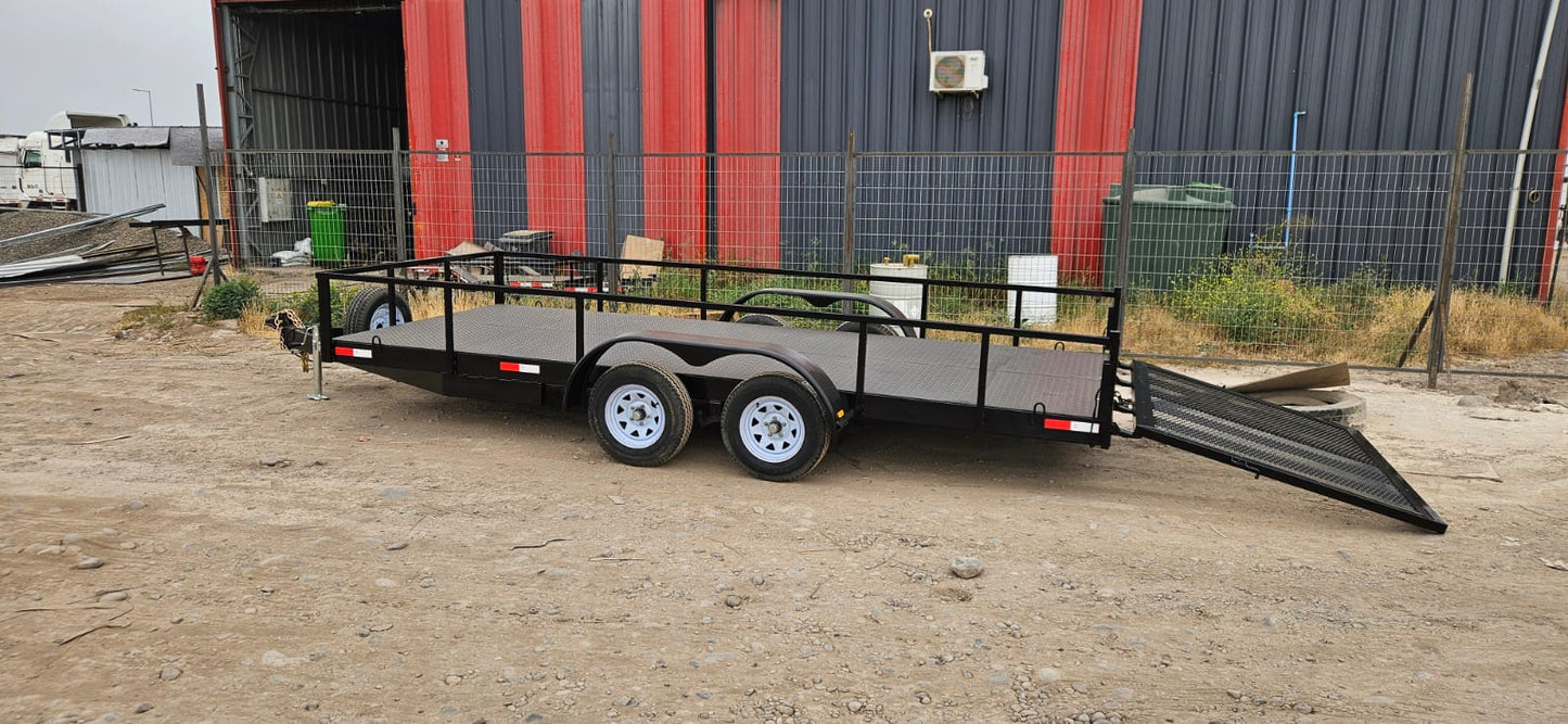 Carro de arrastre Largo 5MT Robusto con Rampa abatible para 2.000 kg