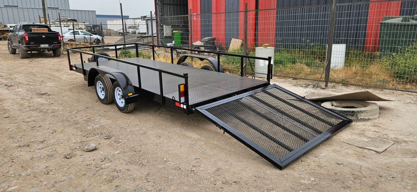 Carro de arrastre Largo 5MT Robusto con Rampa abatible para 2.000 kg