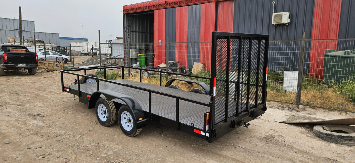 Carro de arrastre Largo 5MT Robusto con Rampa abatible para 2.000 kg