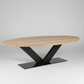 Mesa de comedor metal madera Ovalada OVO