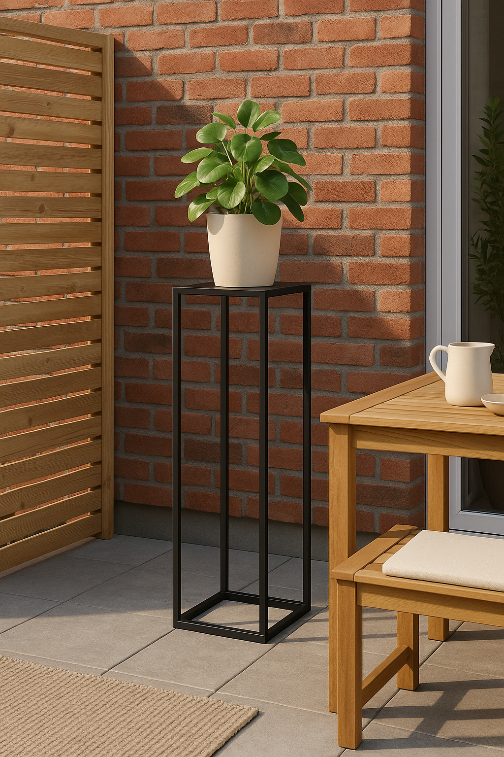 Pedestal exhibidor o Plinto metalico Negro York - LOFT1033