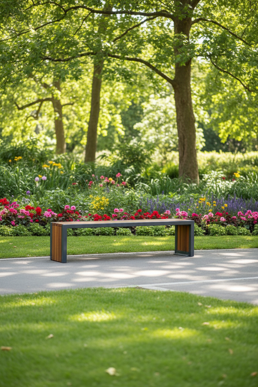 Banca Bench 180x40x40 cm – Banca de Madera Moderna para Comedor o Terraza