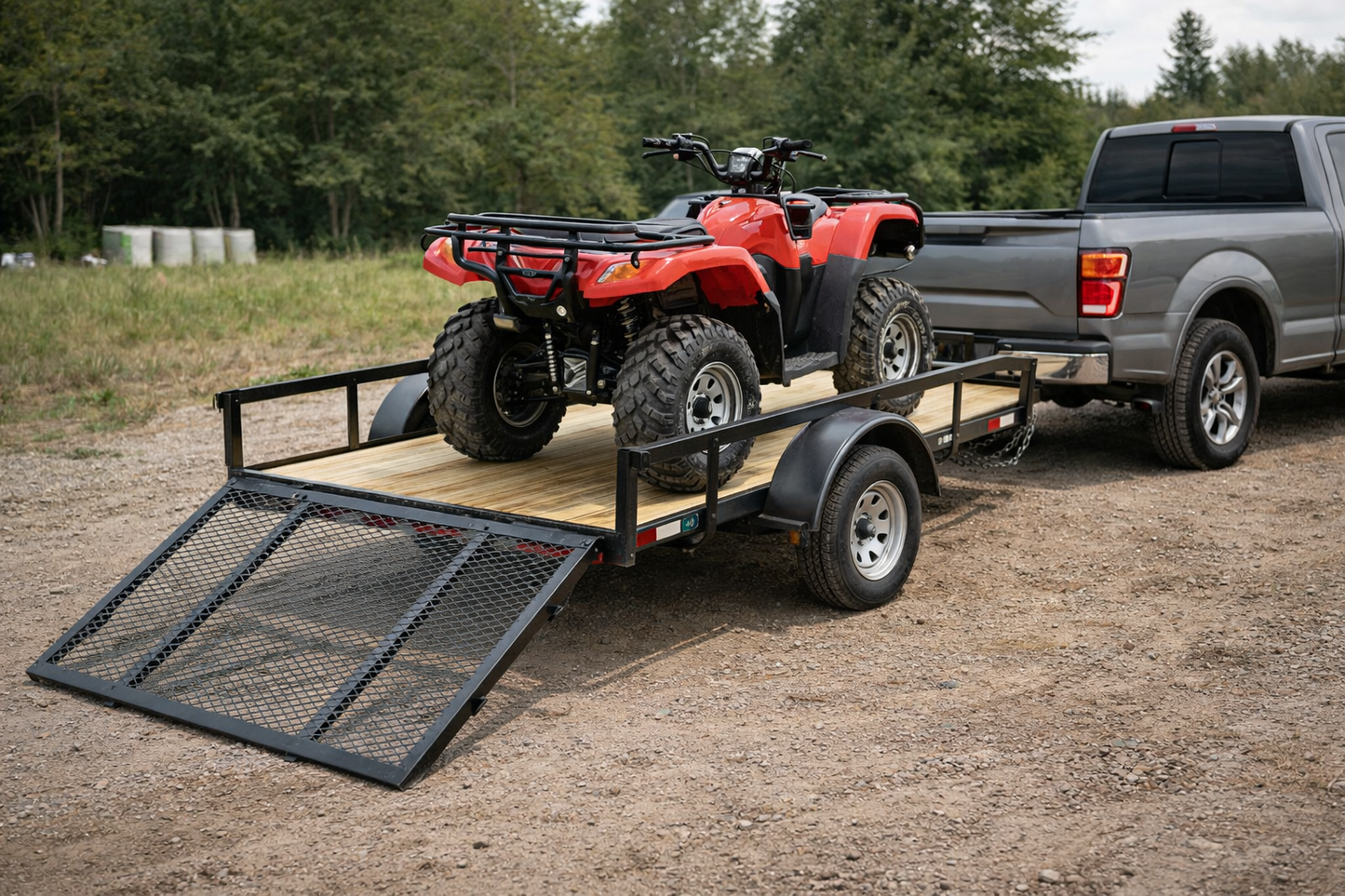 Carro de Arrastre Plano con Rampa 1.000 kg – Plataforma 300 × 200 cm