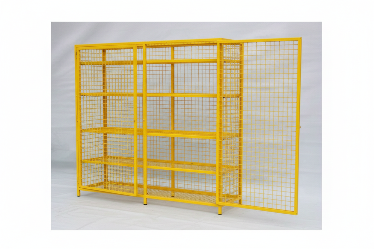 Estantería Jaula Metálica Industrial | Rack Cerrado para Bodega | Mingenio Chile