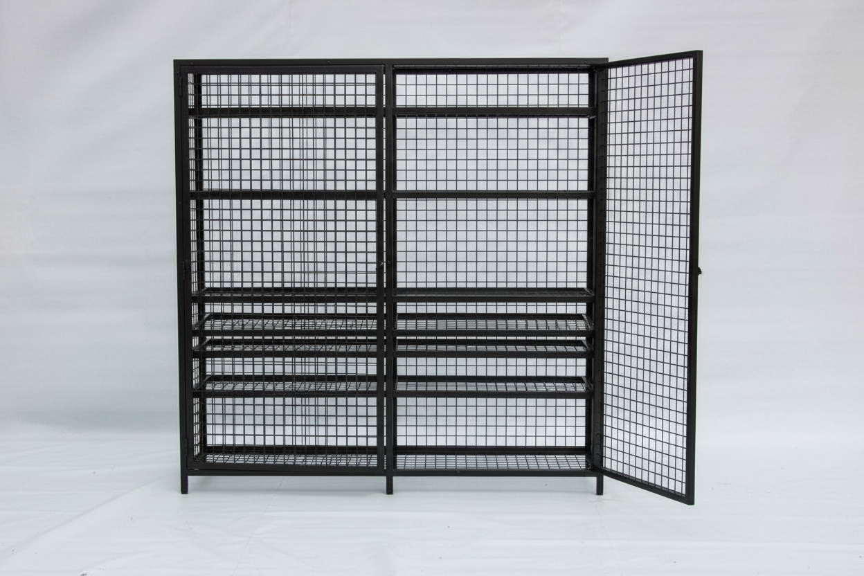 Estantería Jaula Metálica Industrial | Rack Cerrado para Bodega | Mingenio Chile