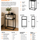 Mesa Lateral Industrial de Metal Sofie