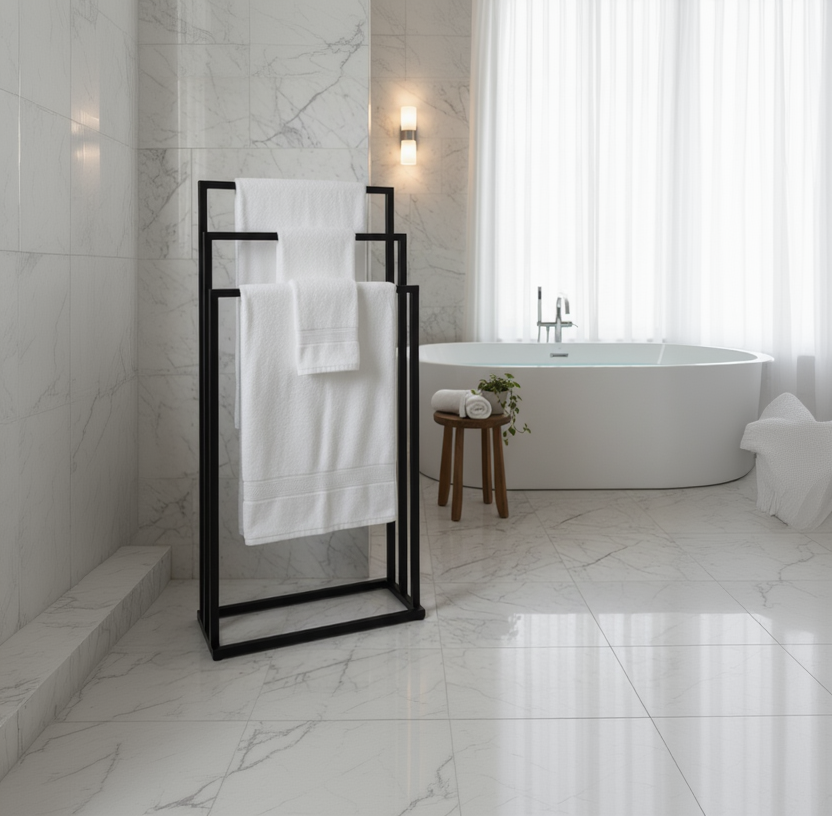 Toallero Minimalista de Acero para Baño
