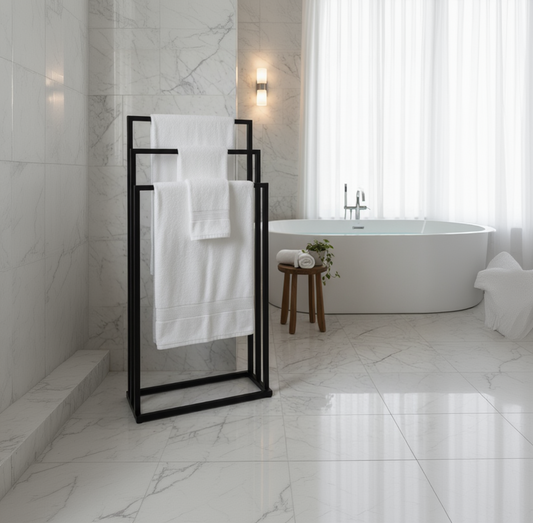 Toallero Minimalista de Acero para Baño