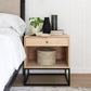 mesa de noche moderna, velador sarka, mesa de madera para dormitorio